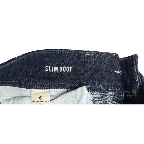 Womens American Eagle Stretch Slim Boot Bootcut Jeans Dark Wash Size 6 - Picture 6 of 8